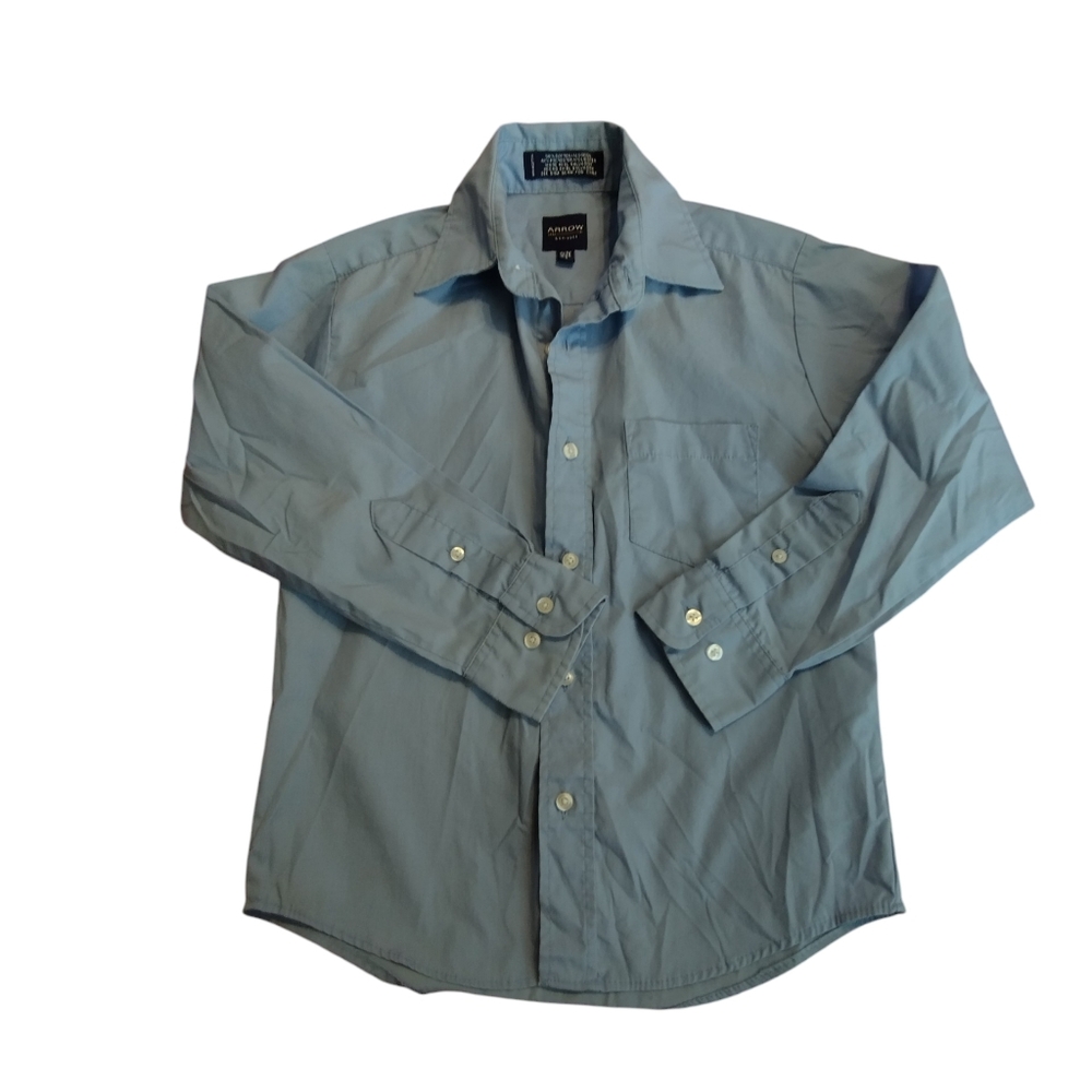 EUC 2/$10 Arrow Boy's  Light Blue Casual Button-Down Shirt Size 8